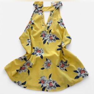 Floral Yellow Halter Top